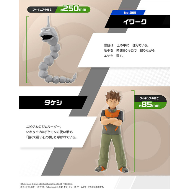 Genuine Bandai Pokemon 1/20 Kanto region SCALE WORLD Brock Onix Action  Figure Model Toys Gift
